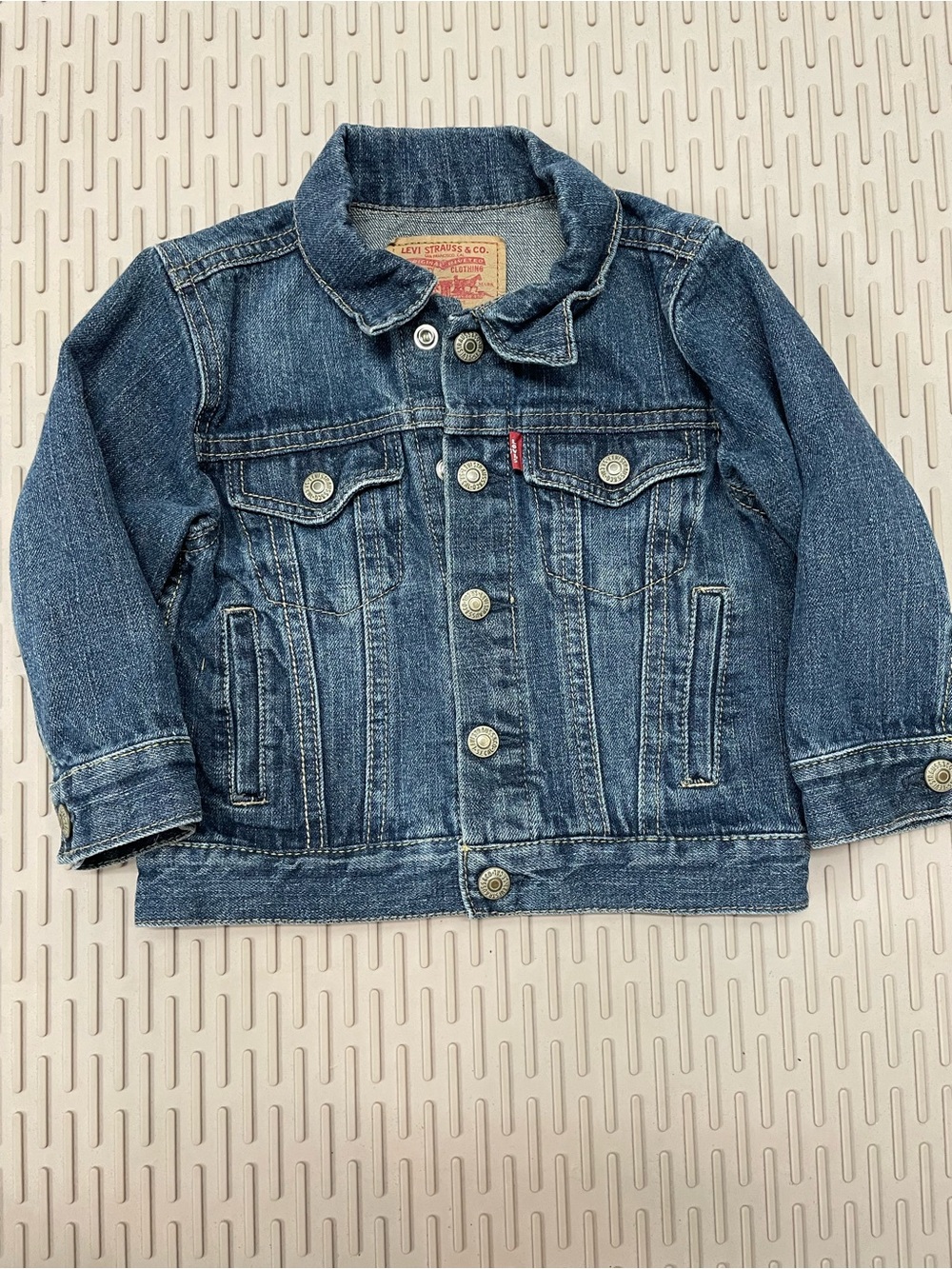 Levi's Denim Trucker Jacket Toddler 2T Blue Excellent Medium Wash Cotton Classic